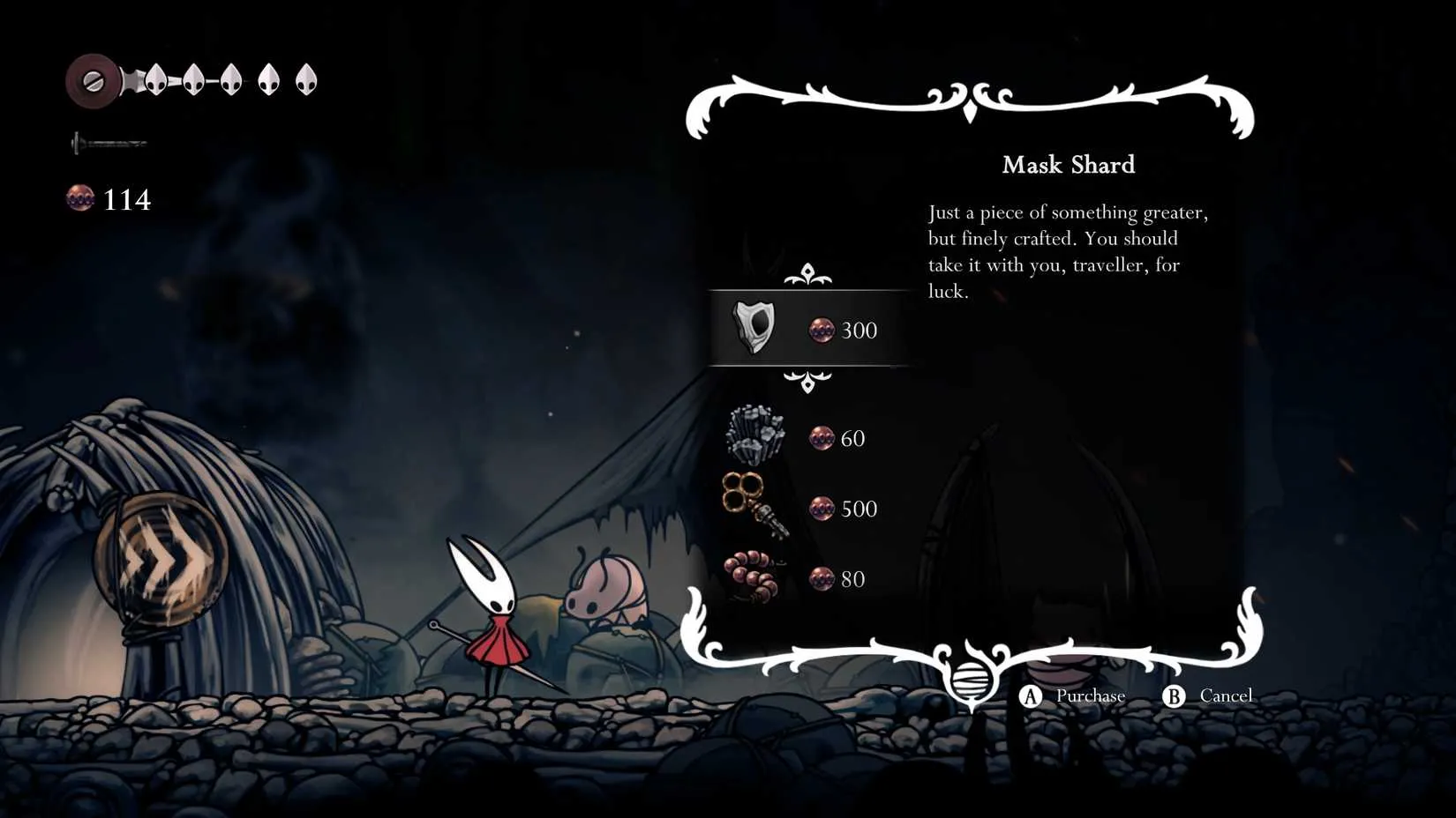 Bone Bottom merchant area in Silksong
