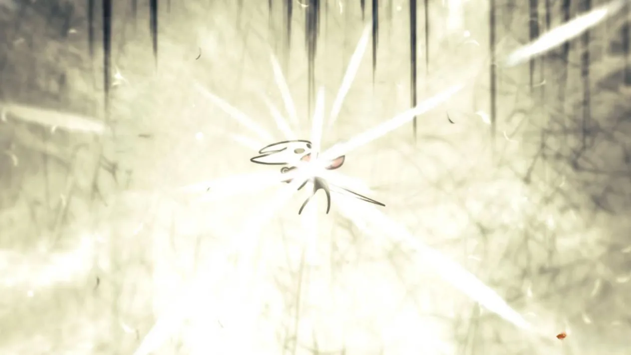 Hornet preparing to fight in Hollow Knight: Silksong