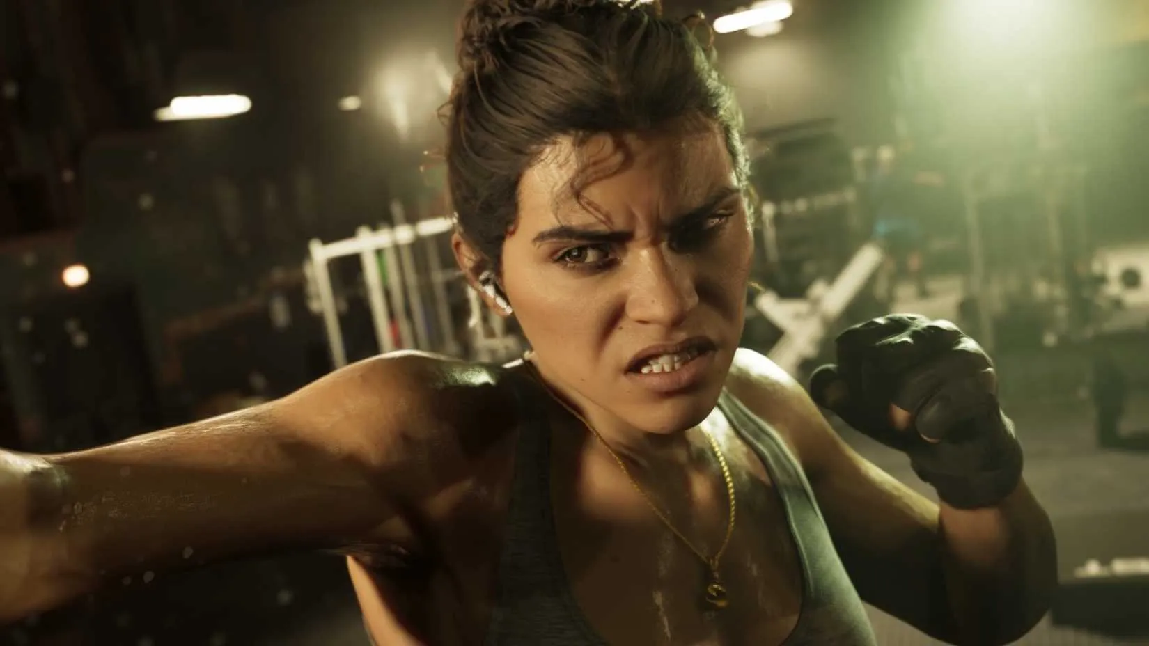 GTA 6 Lucia hitting a punching bag