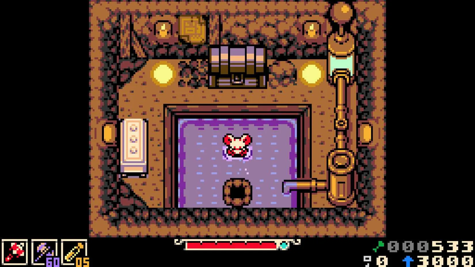 Mina the Hollower promo screenshot showing fast-paced combat against a creepy enemy
