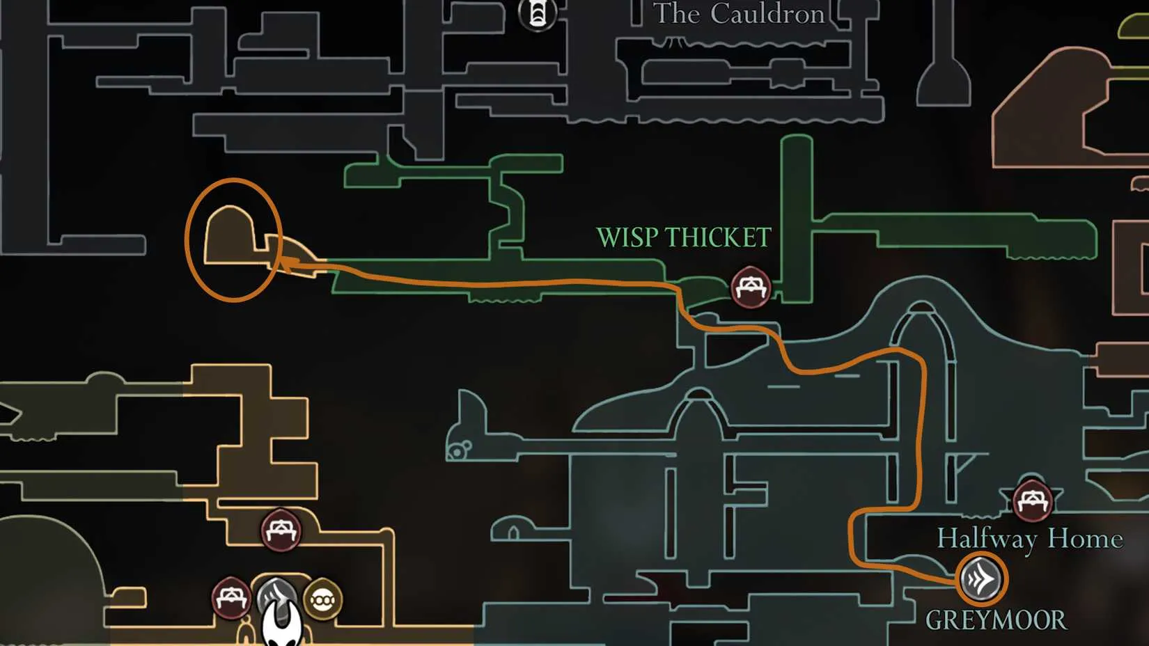 Wispfire Lantern location in Silksong