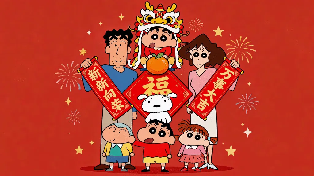 小新一家新年祝福