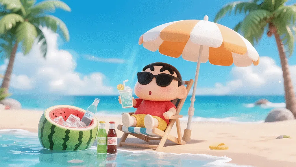 蜡笔小新夏日海滩