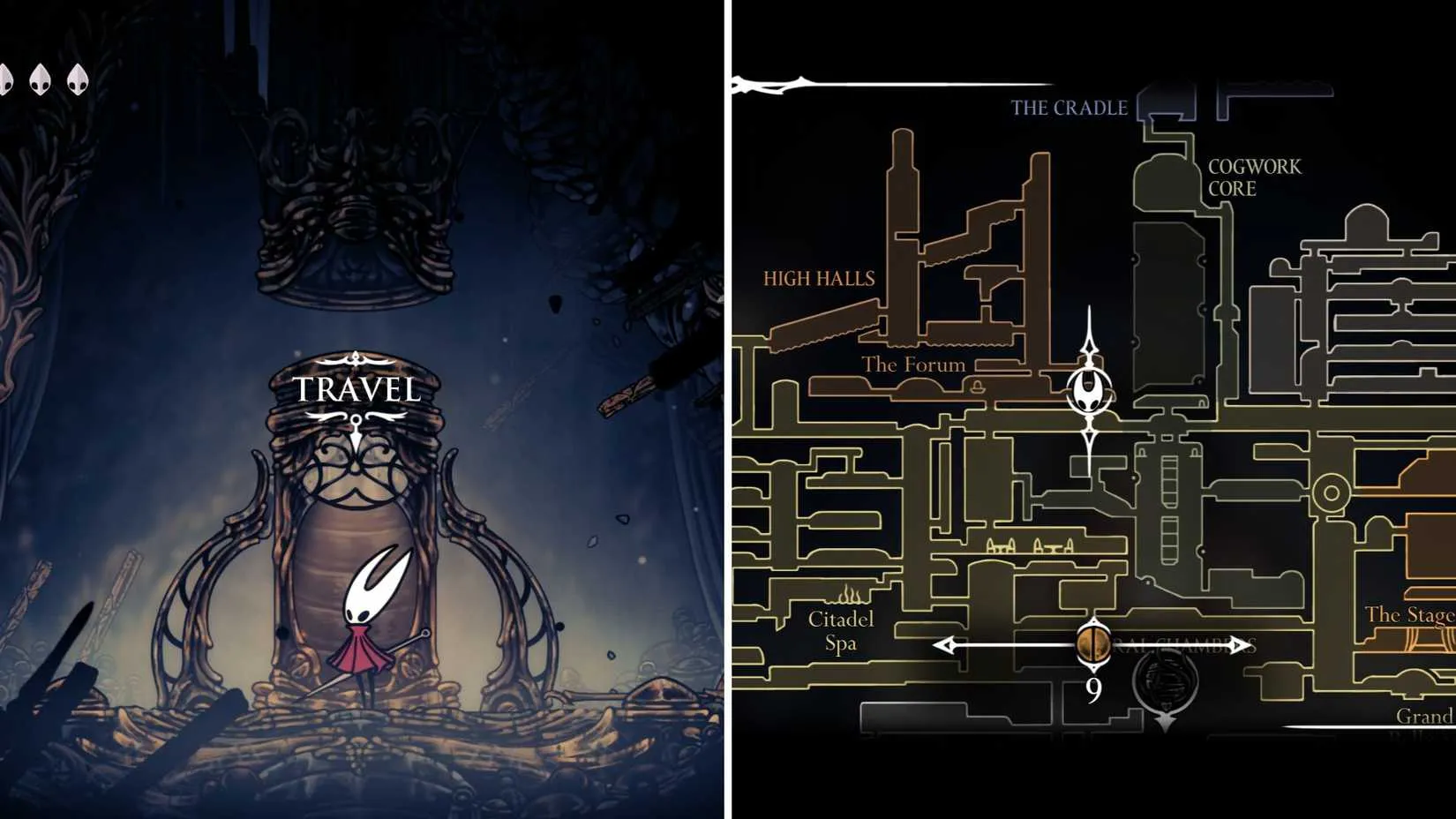 Hollow Knight Silksong Ventrica station at High Halls