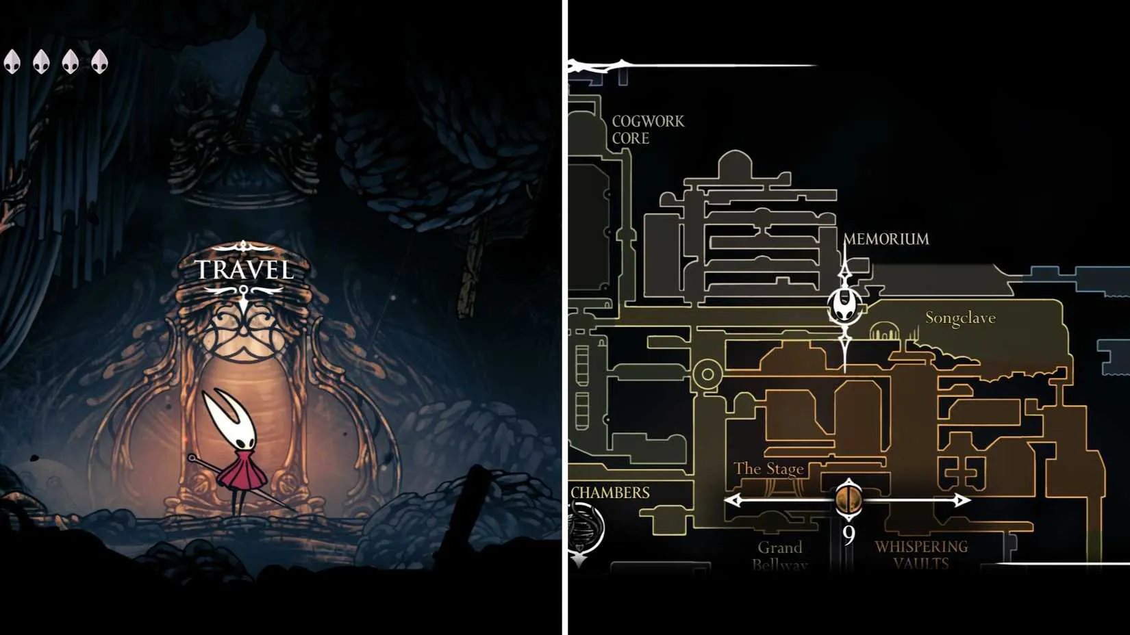 Hollow Knight Silksong Ventrica station above Songclave