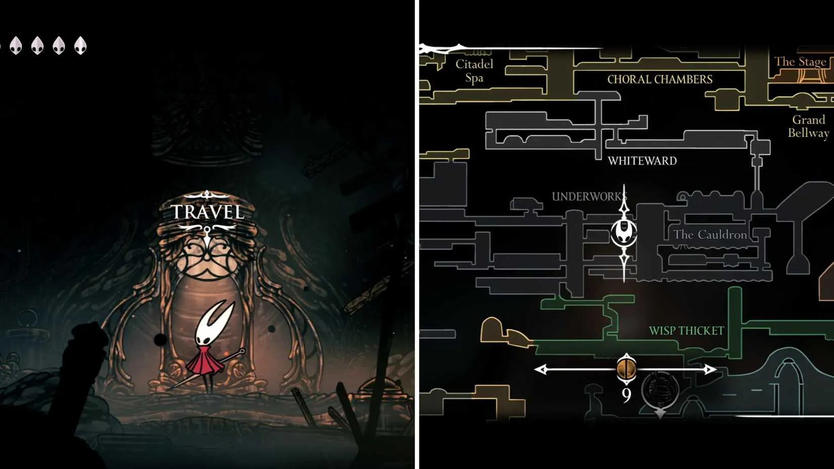 Hollow Knight Silksong Ventrica station at Underworks