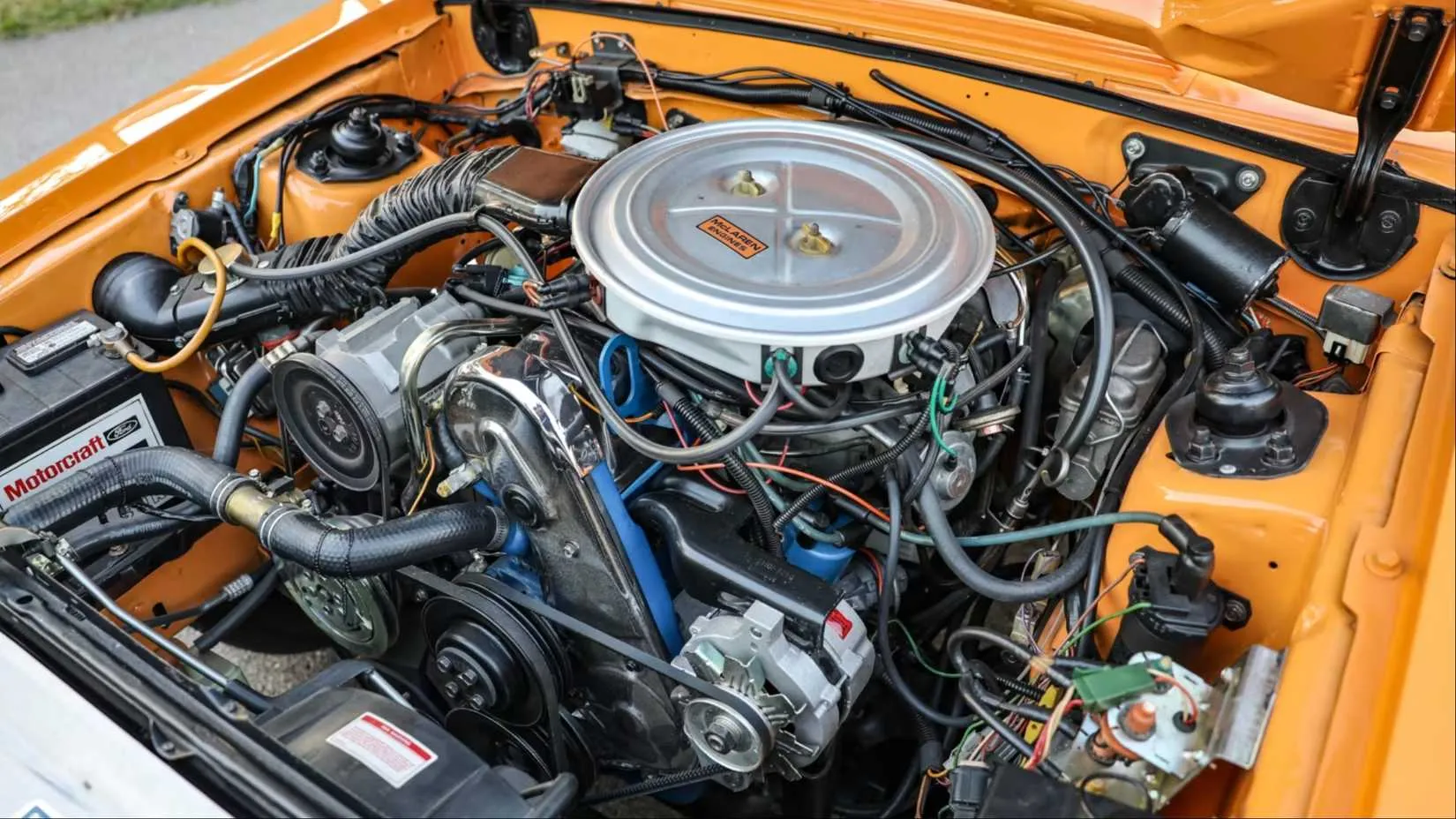 McLaren-built 2.3-liter turbocharged inline-four with variable boost