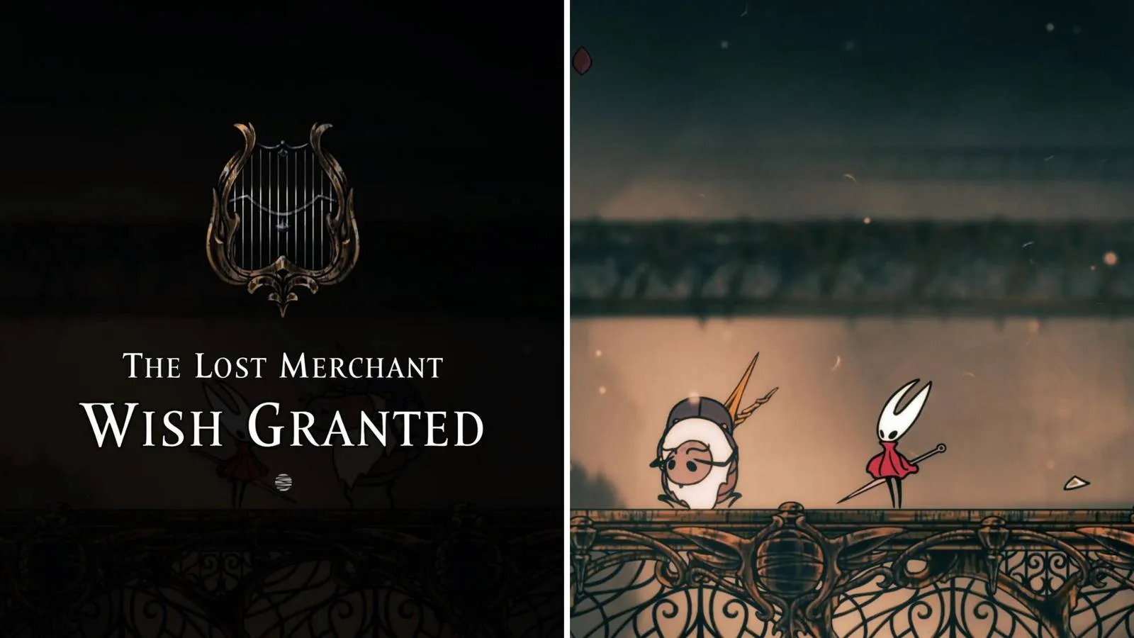 A view of the Lost Merchant quest area in Hollow Knight: Silksong