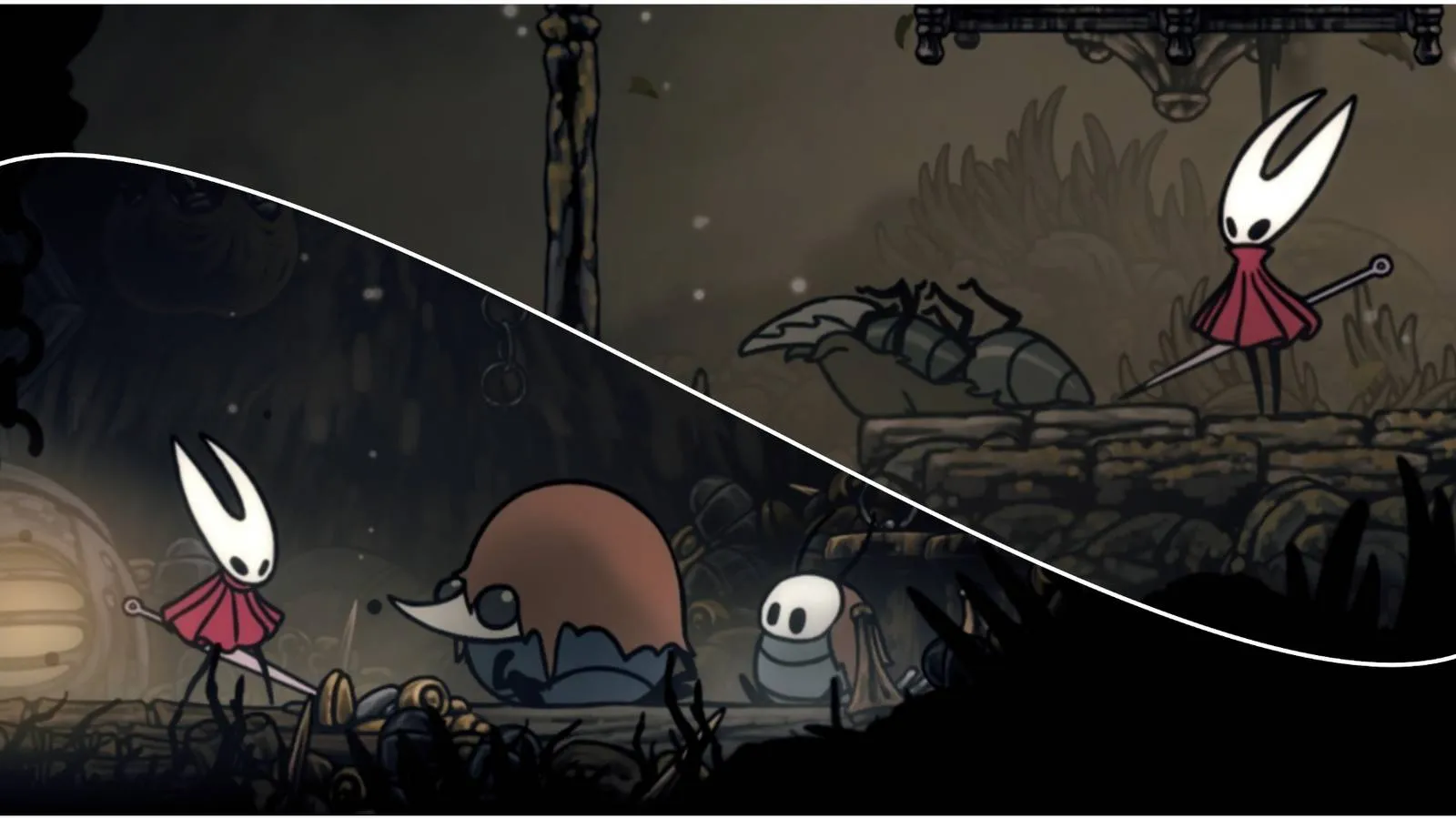 Hollow Knight Silksong Roach Guts quest guide featuring Sinner's Road and quest locations