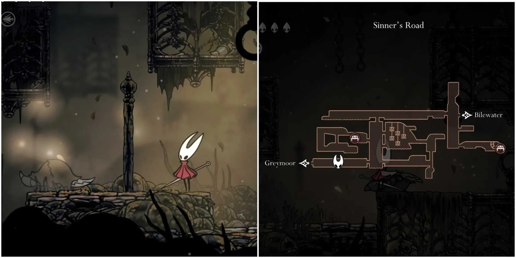 Best Muckroach farming spot in Hollow Knight Silksong near the Sinner's Road entrance