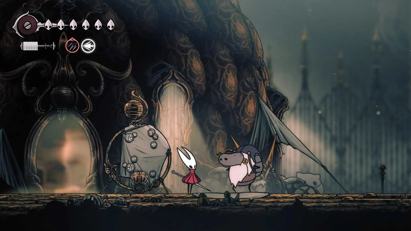 Talking to Jubilana in Hollow Knight: Silksong