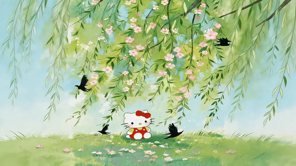 树下凯蒂猫