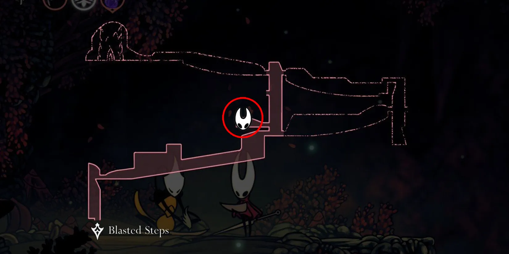 The Sands of Karak map with the Crustnut location highlighted