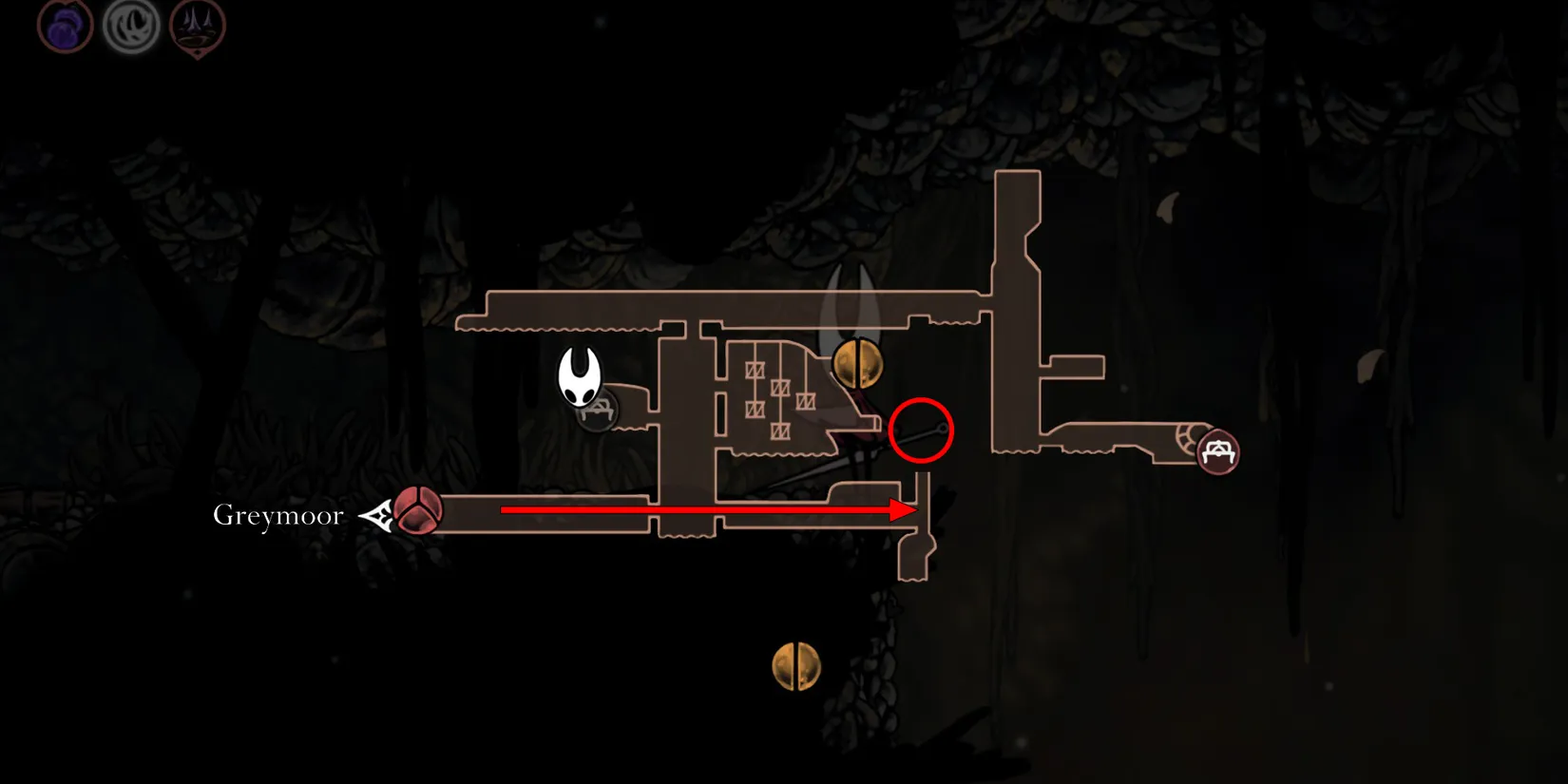 Sinner's Road locations highlighted for the Muckmaggot