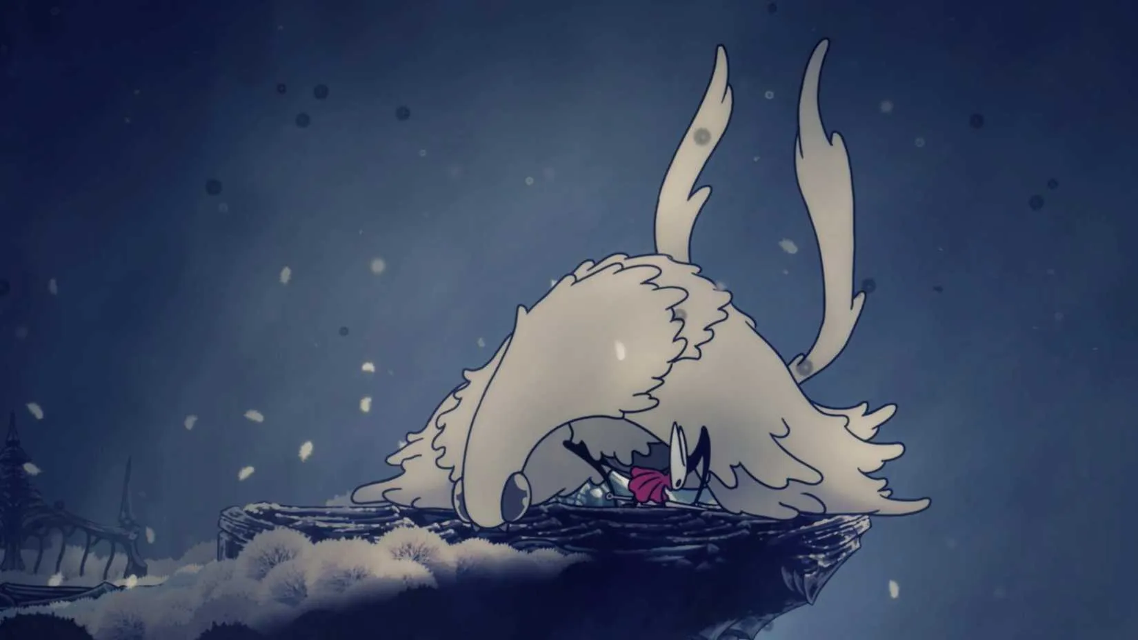 Hornet with the Beast of the Peak in Hollow Knight: Silksong