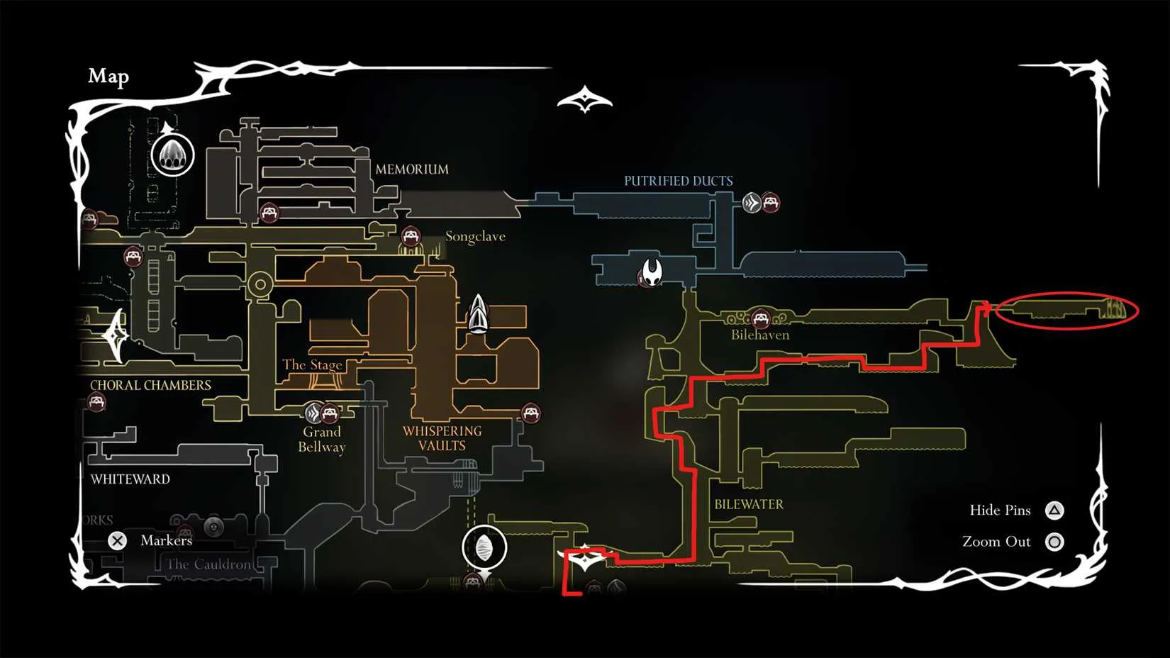 Shakra's location in Trail's End quest in Hollow Knight Silksong