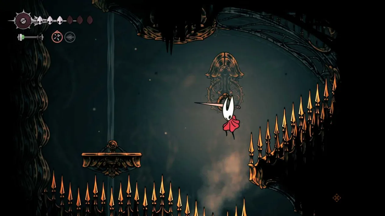 The bench, map, and Ventrica at the bottom of High Halls