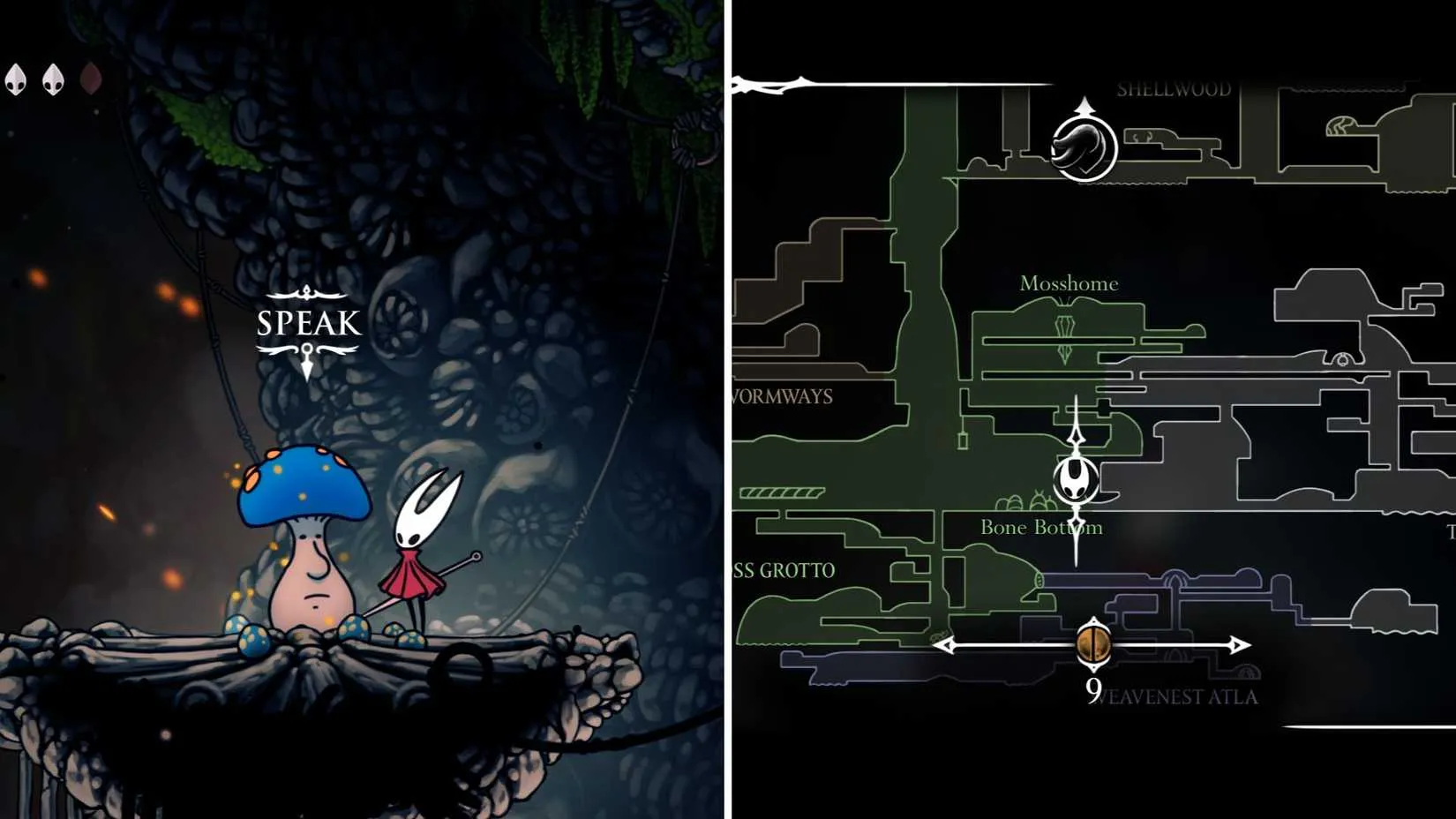 Mister Mushroom waiting above Bone Bottom