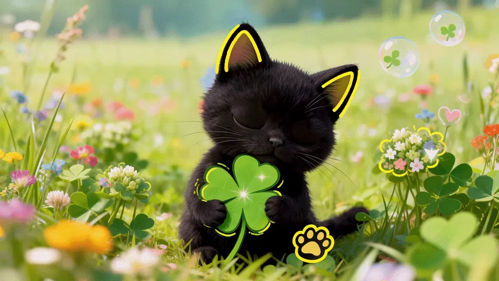 幸运小黑猫