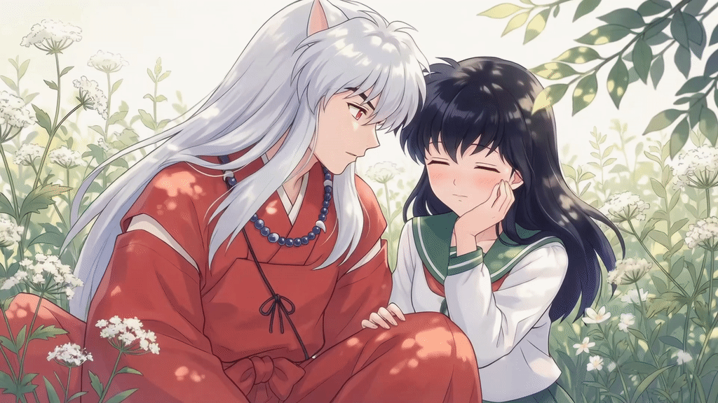 花间对视