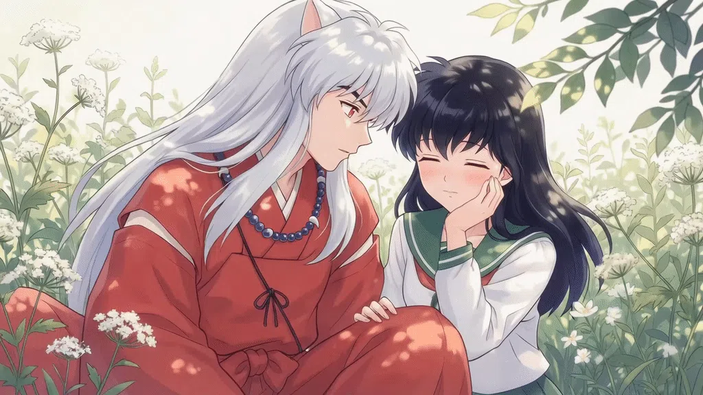 花间对视