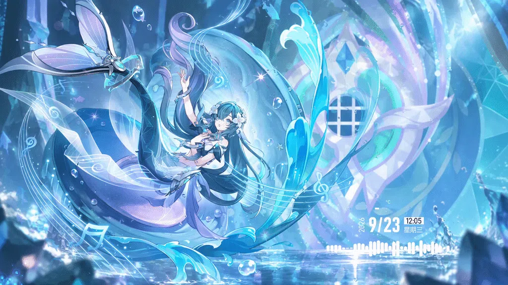 【溶图-可自定义制作】原神 沃雅妮莎 深海幻境（支持时间天气音频响应）
