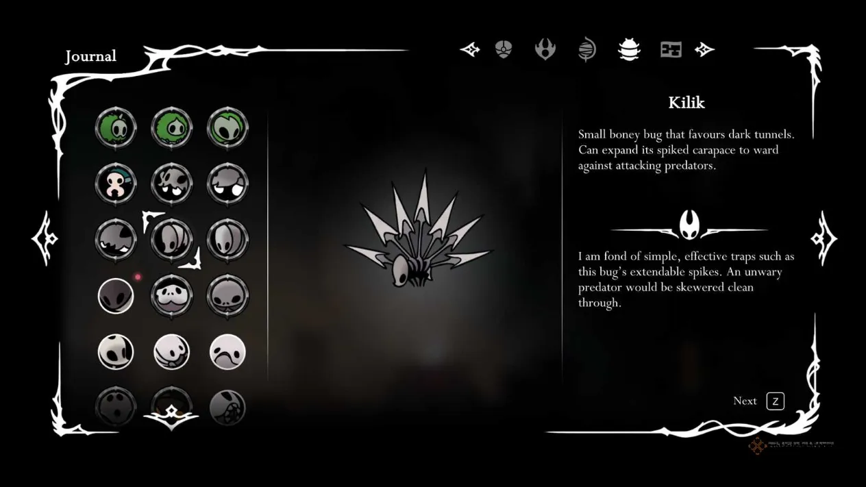 Kilik enemy with long spikes in Silksong