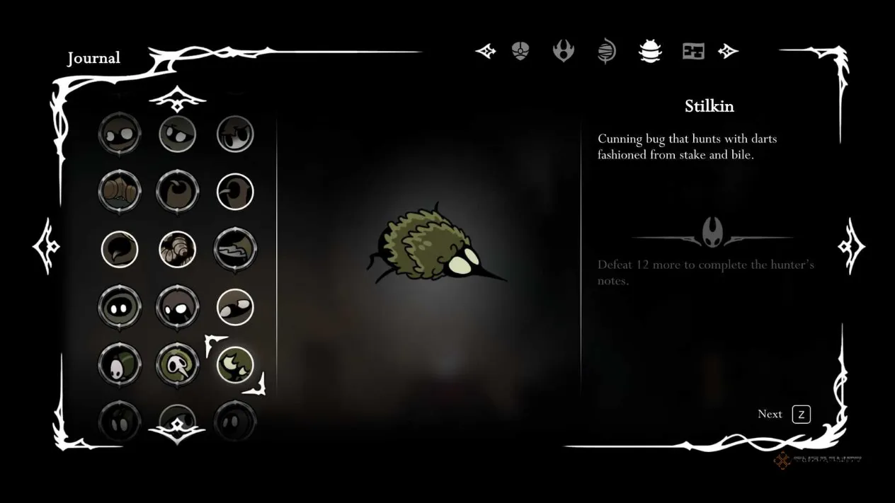 Stilkin hiding and shooting poison darts in Bilewater in Silksong