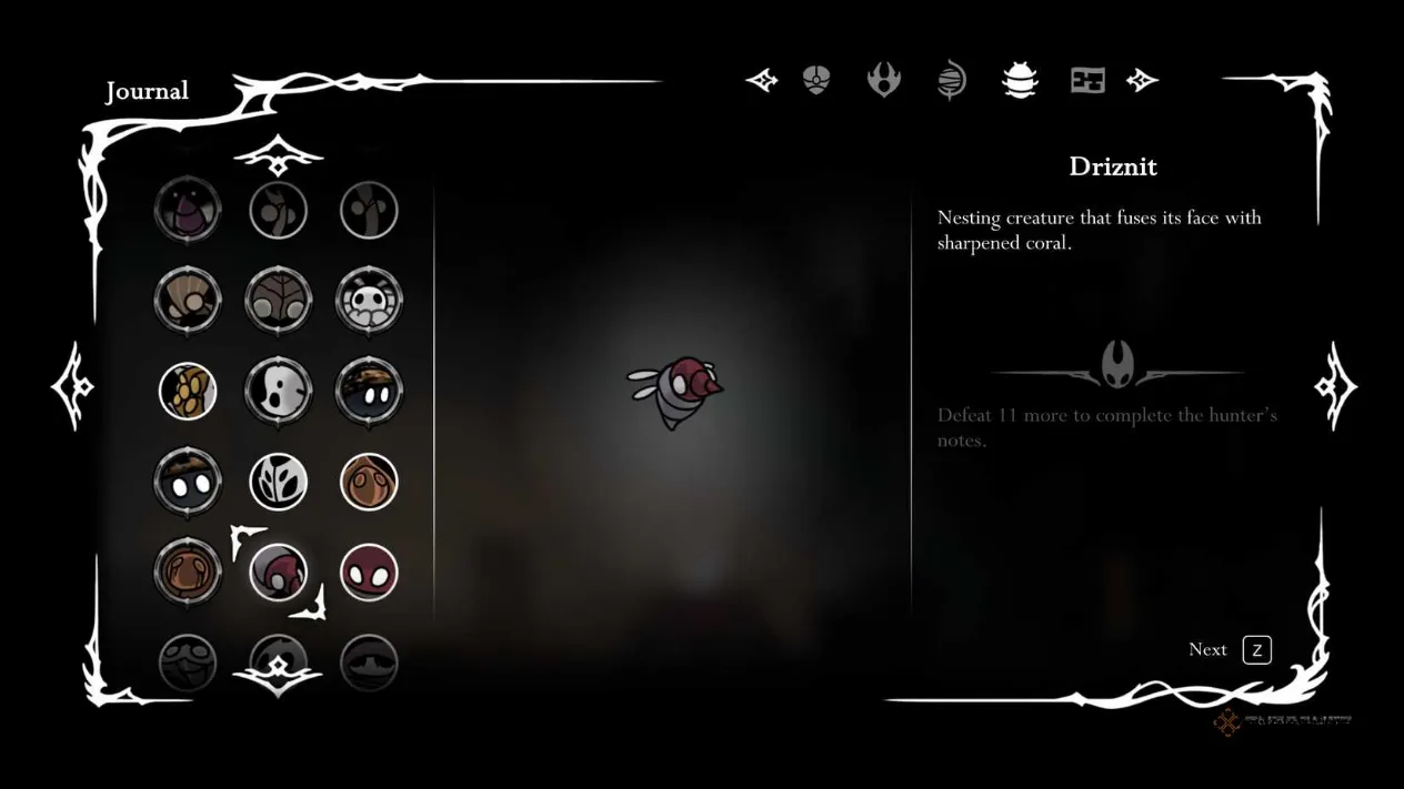Driznit with coral dart in the Blasted Steps in Silksong