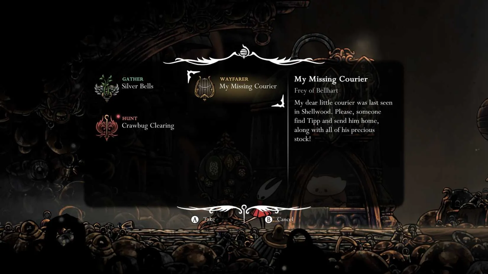Tracking the My Missing Courier quest in Lower Shellwood