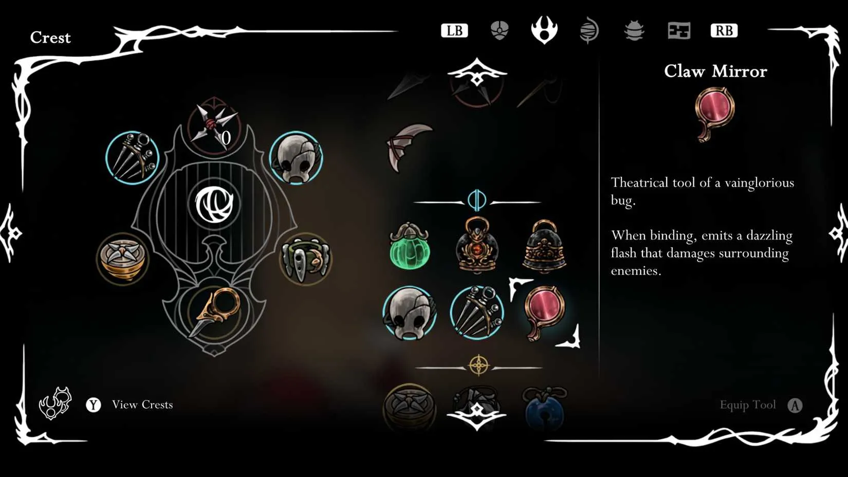 Claw Mirror Tool dropped after beating Trobbio in Silksong