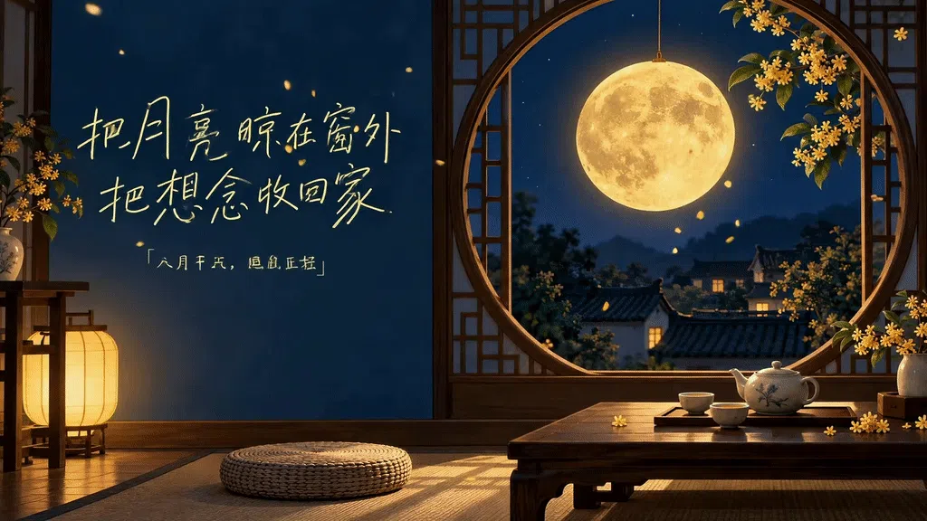 中秋月色寄思念