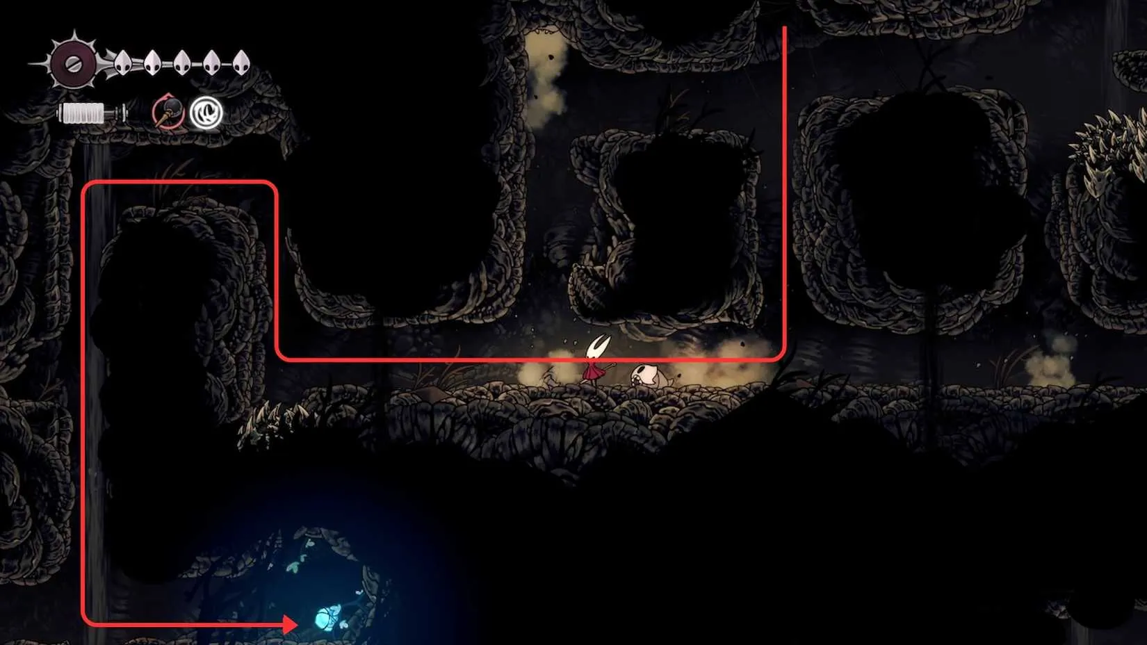 First Plasmium location route in Silksong