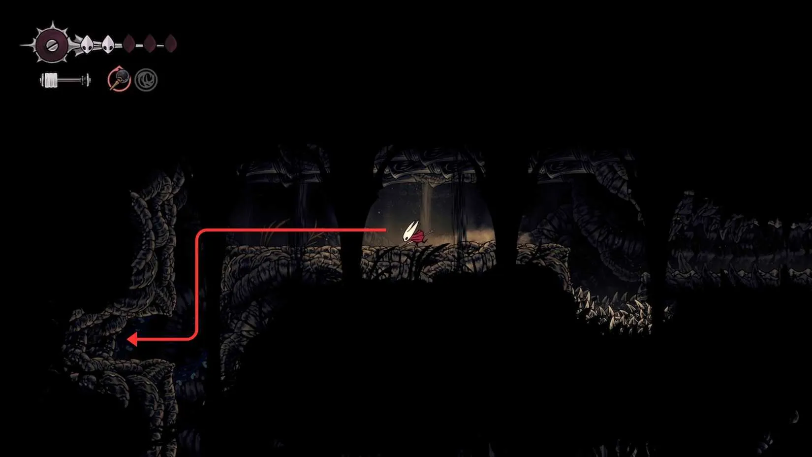 Third Plasmium location breakable wall in Silksong