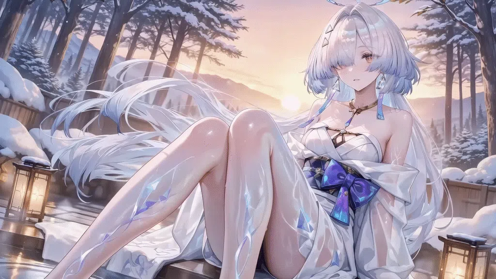 冬日雪天琉璃长腿-莫宁