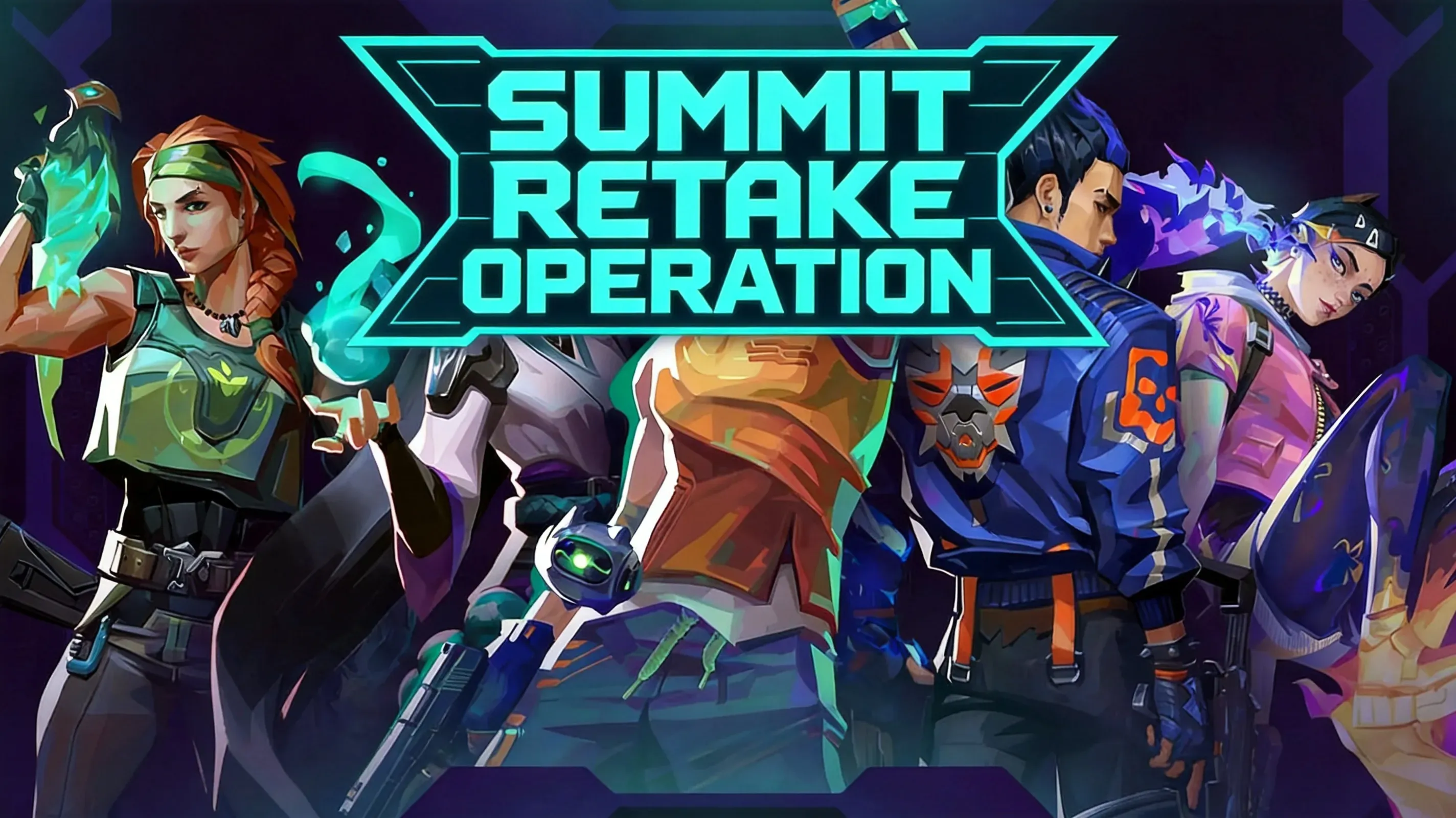VALORANT agents executing coordinated retake on Summit map
