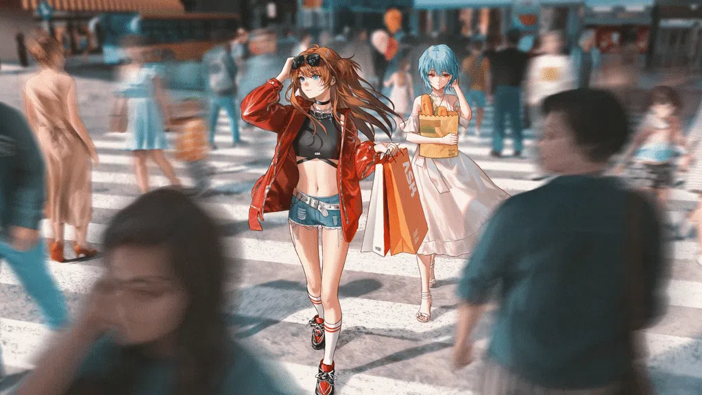 明日香·兰格雷 与 绫波丽