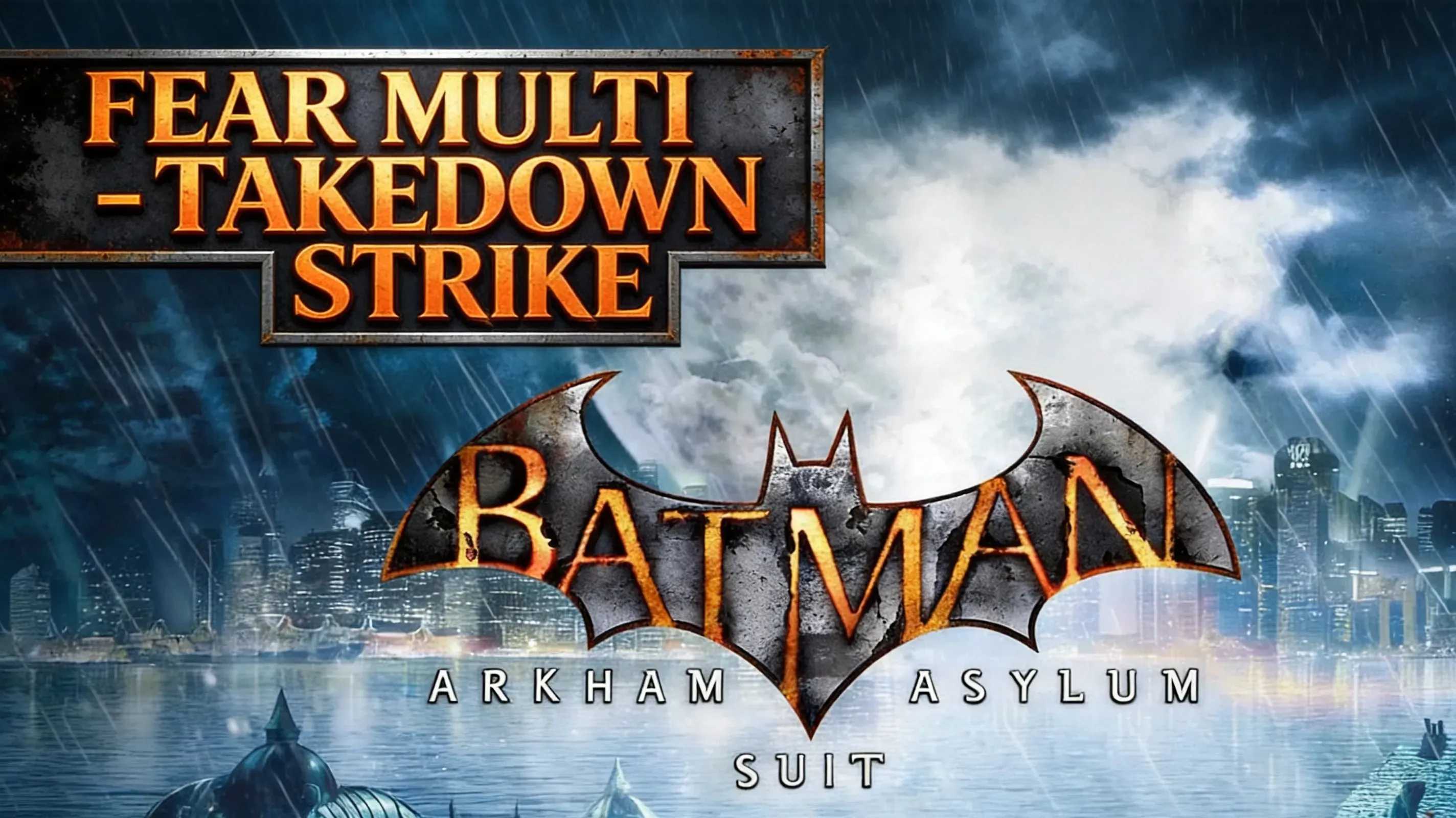 Batman executing Fear Multi-Takedown on militia foes