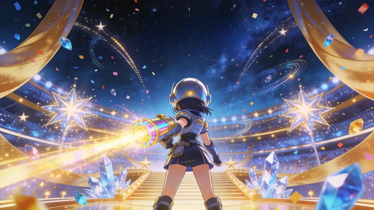 Layla Prismatic Rhythm glowing in Stellar Gala arena
