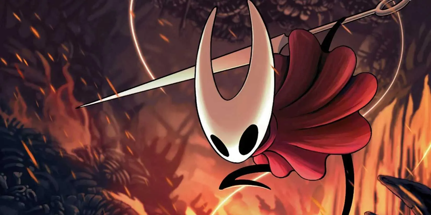 Hollow Knight: Silksong key art with moody lighting