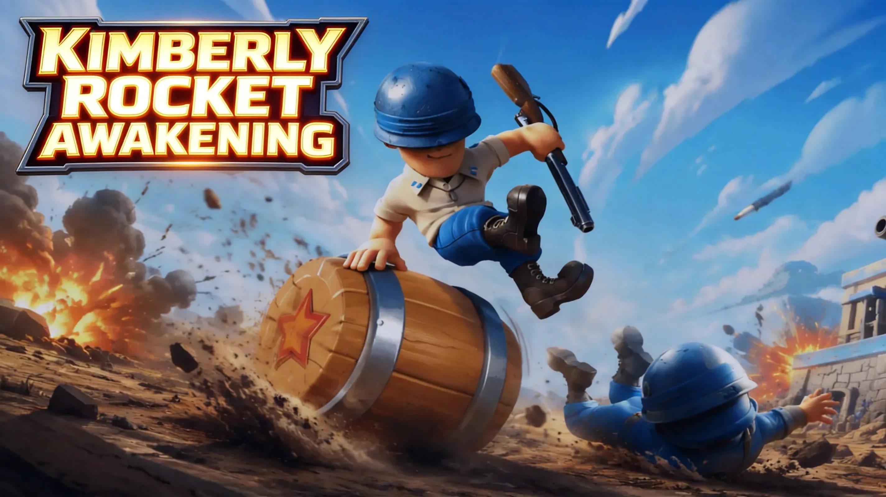 Awakened Kimberly firing rockets in Last War arena