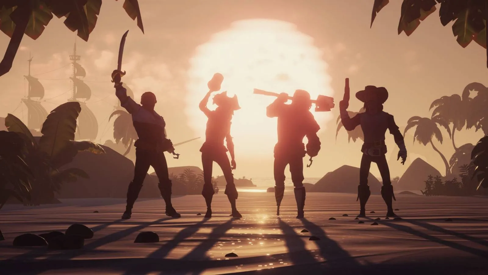 A group of pirates ready to find some treasure in Sea of Thieves