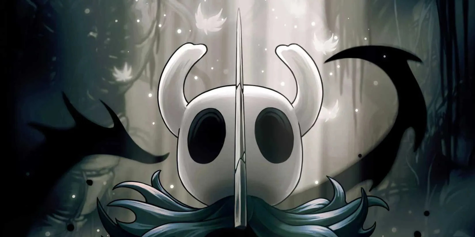 Hollow Knight character with nail key art