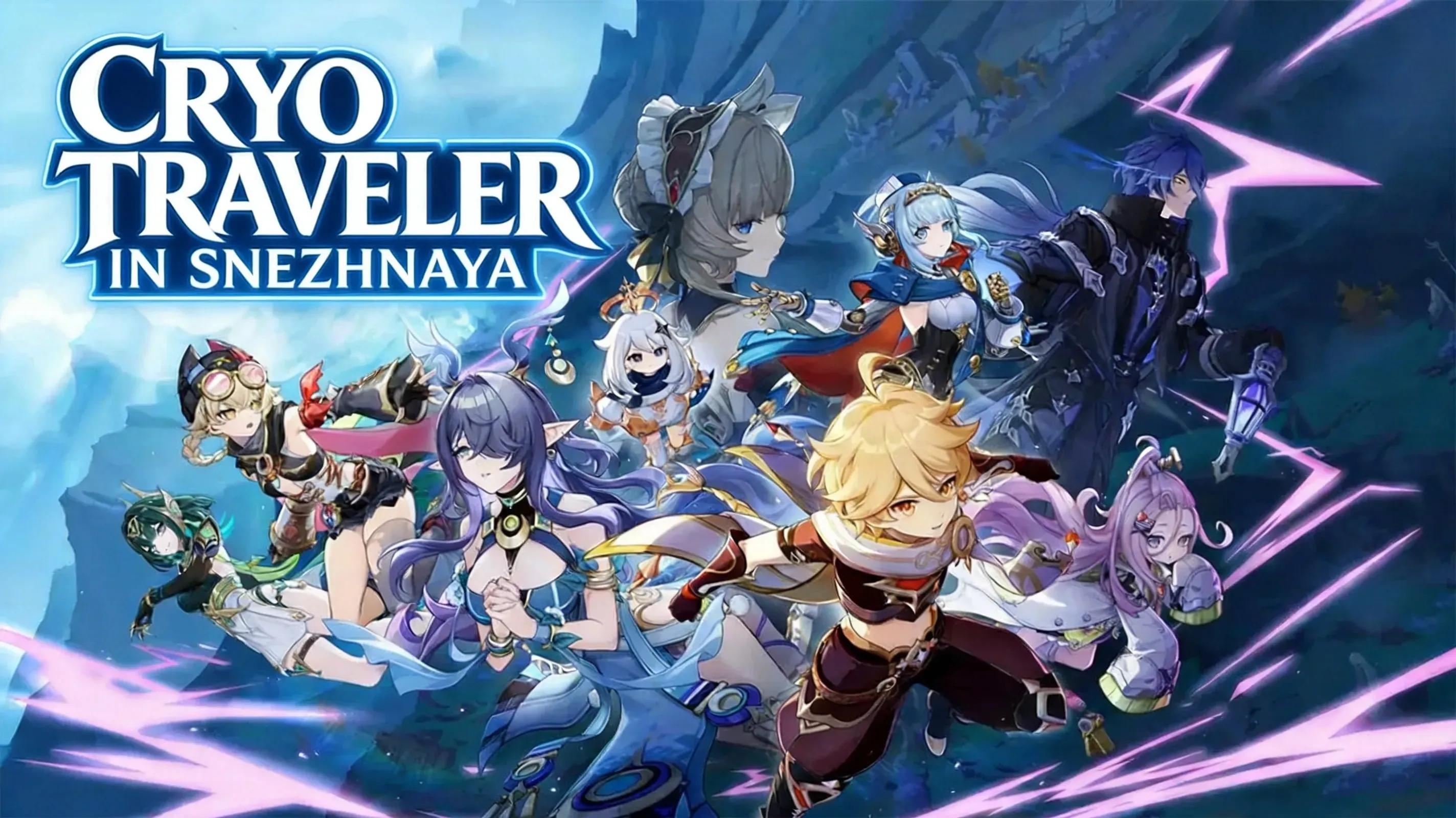 Traveler using Cryo abilities in Snezhnaya region