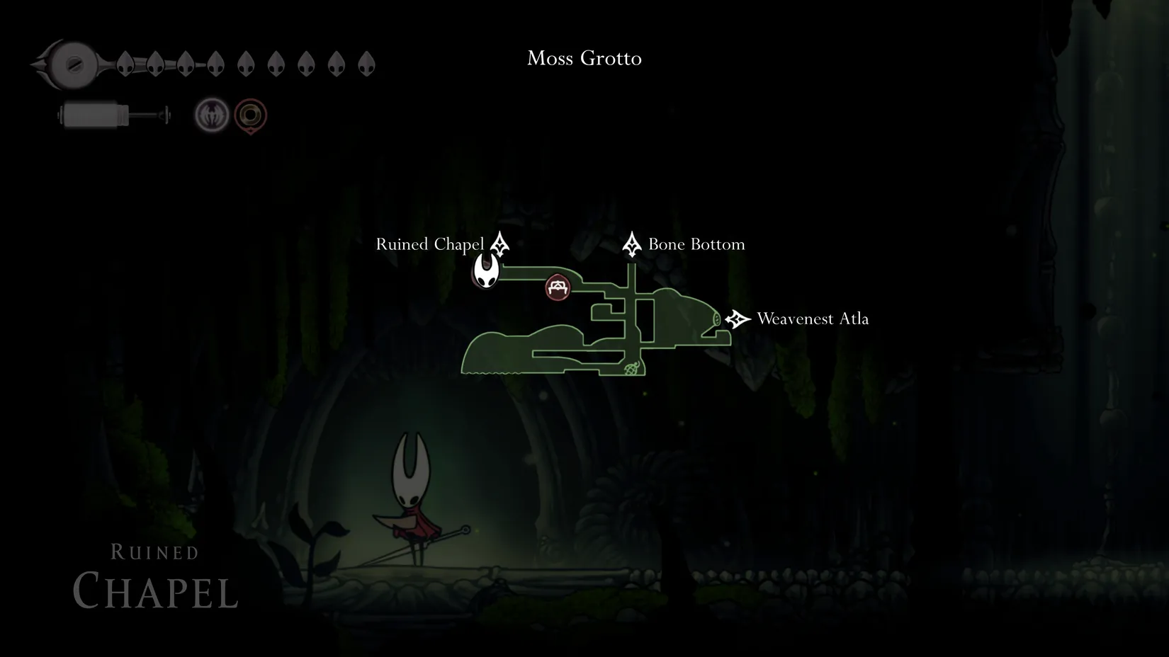 Ruined Chapel location