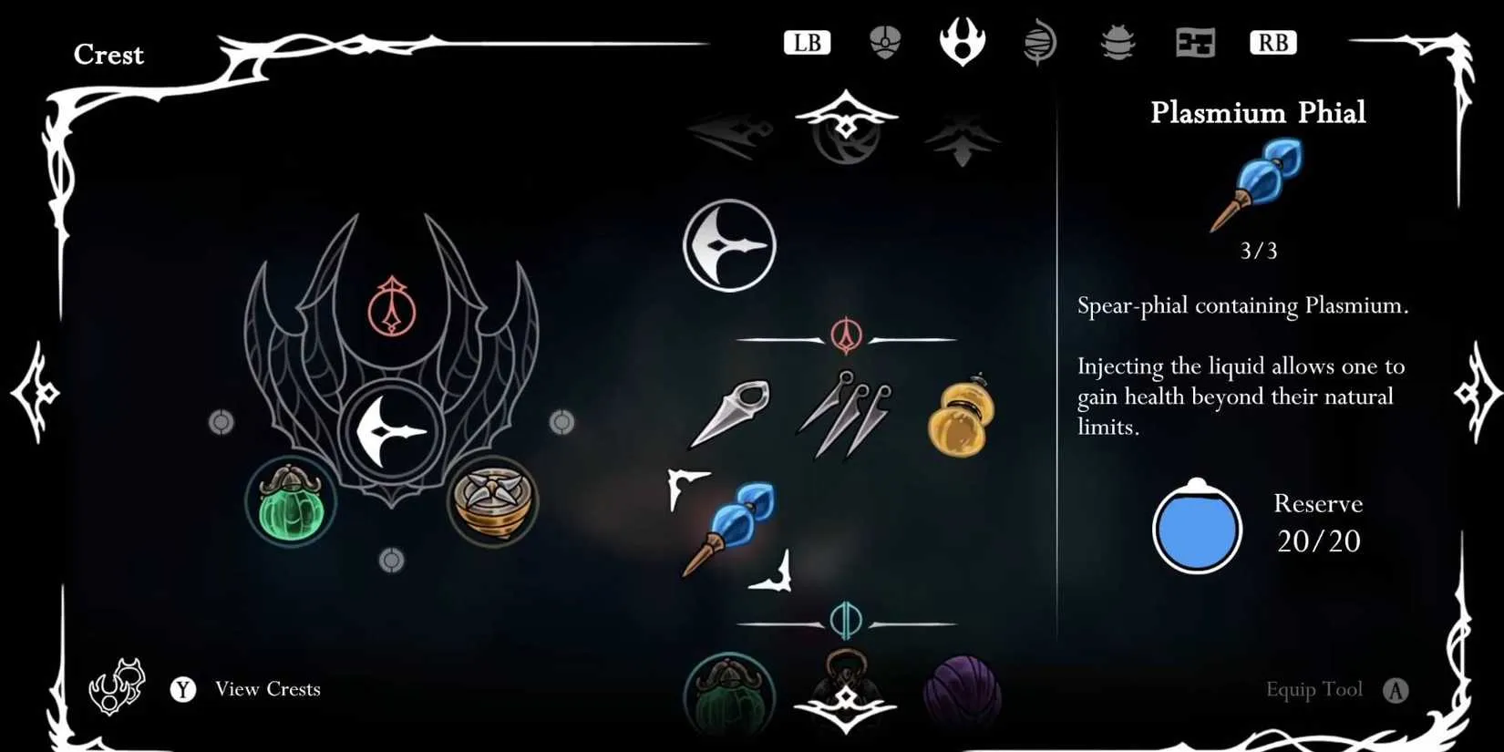Plasmium Phial tool that gives player extra health