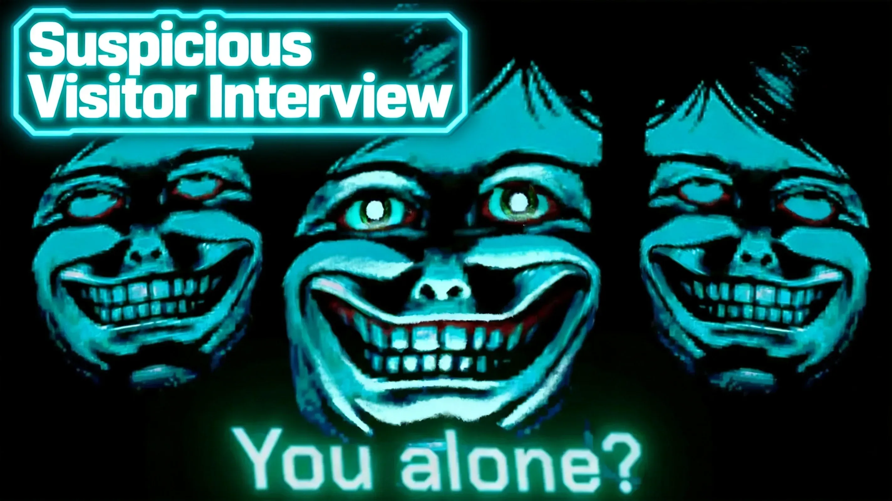 Nighttime apartment door interview with suspicious visitor