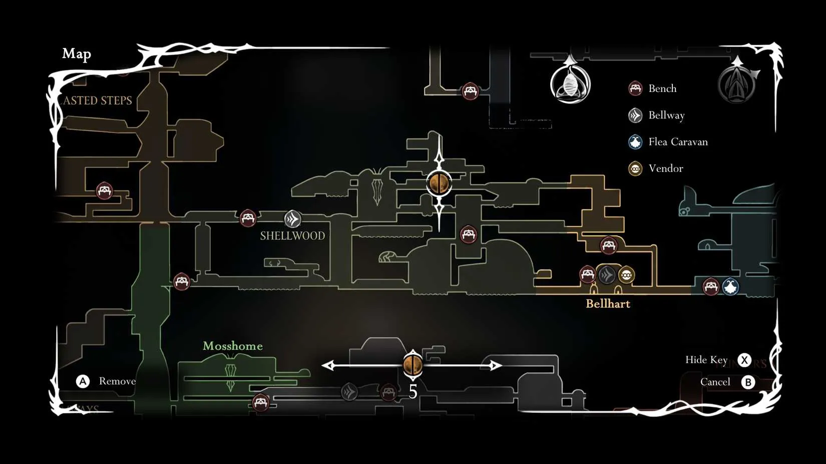 Map location of Sister Splinter in Shellwood