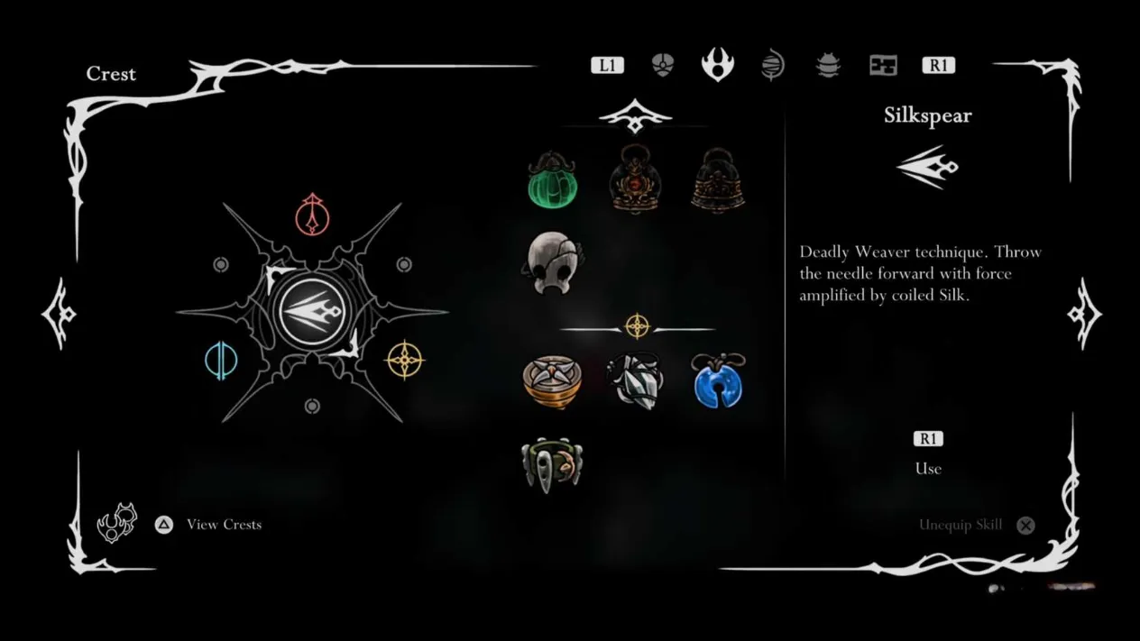 A Crest in Hollow Knight: Silksong