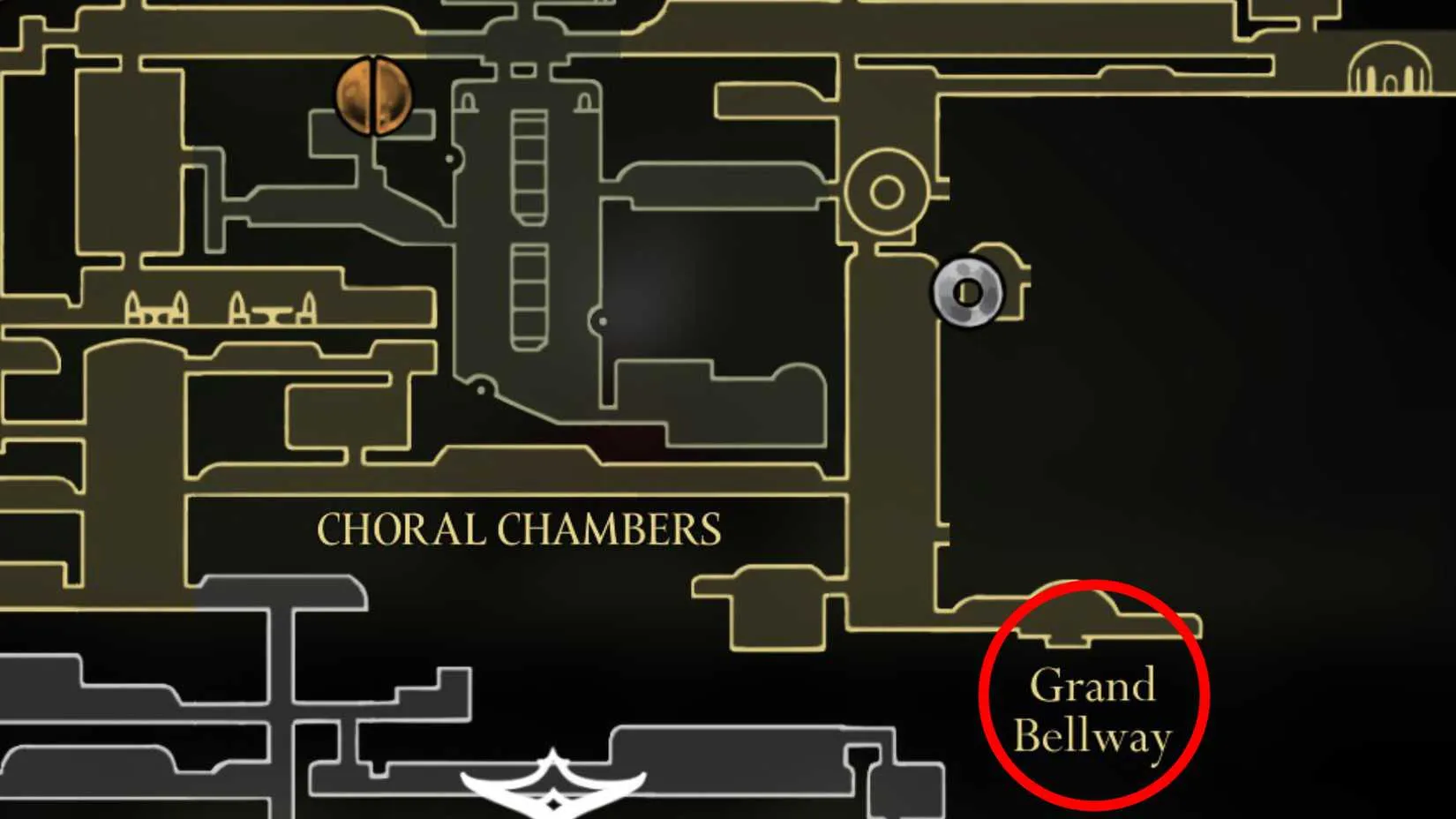 The Grand Bellway station in Silksong